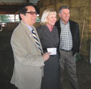 (L to R) Dr. Frank Chong, President of Santa Rosa Junior College; Eileen Carlisle, Rotary Club of Santa Rosa Foundation President;Terry Lindley, President of the SRJC Board of Trustees