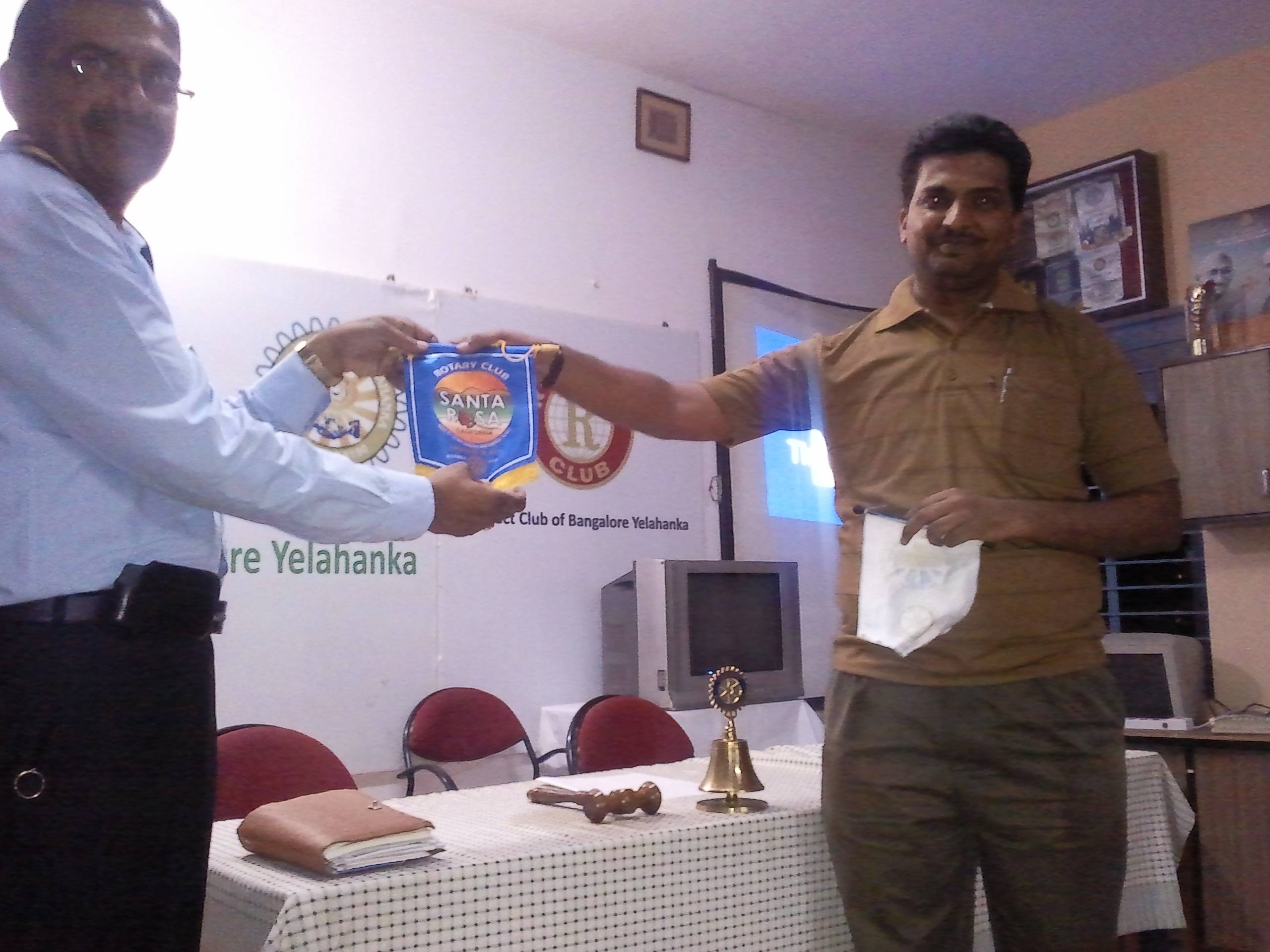 Flag Exchange with the Rotary Club Bangalore Yelahanka, India