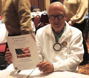 Paul Hamilton selling tickets for the Veterans' Luncheon